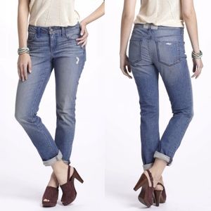 Anthropologie Holding Horses Paint splatter mid rise boot cut jeans sz 27, GUC.